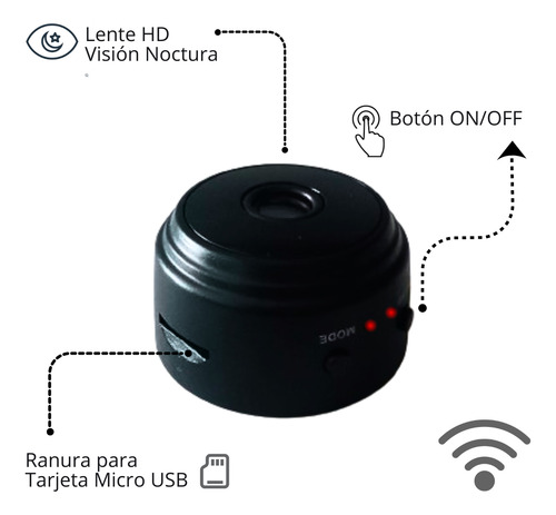 Cámara Wifi Vigilancia Discreta Alta Resolución Encubierta