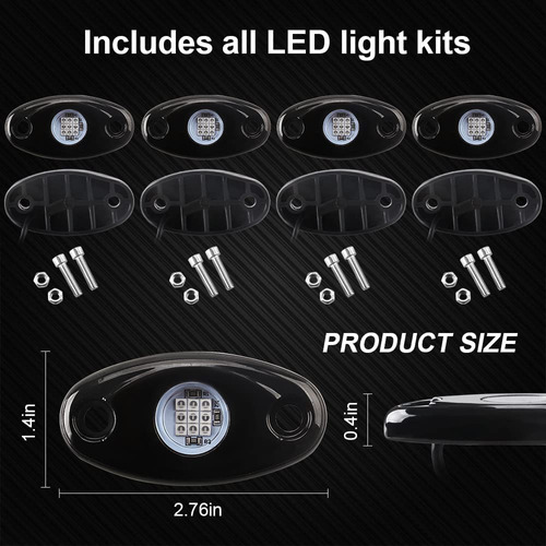 Chemini Kit Luz Led Neon Azul Subterranea Impermeable 12 V 4