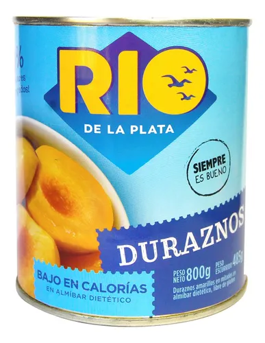 Durazno En Almíbar Bajo En Calorías Río De La Plata 800 Grs
