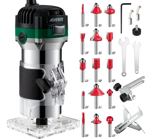 Tupia Manual Elétrica Laminadora Avento 1000W c/ Jogo de Fresas e