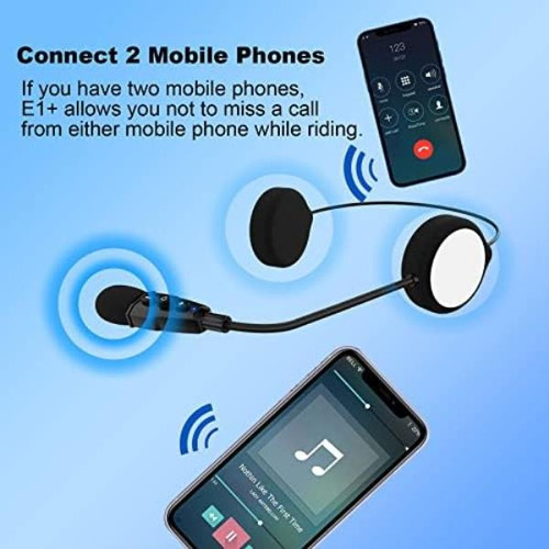 Ejeas E1+ Auriculares Bluetooth Para Casco De Moto, Auricula