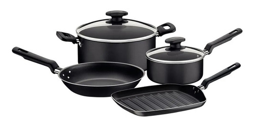 Batería Juego Ollas Cocina Tramontina Loreto Teflon 4 Piezas