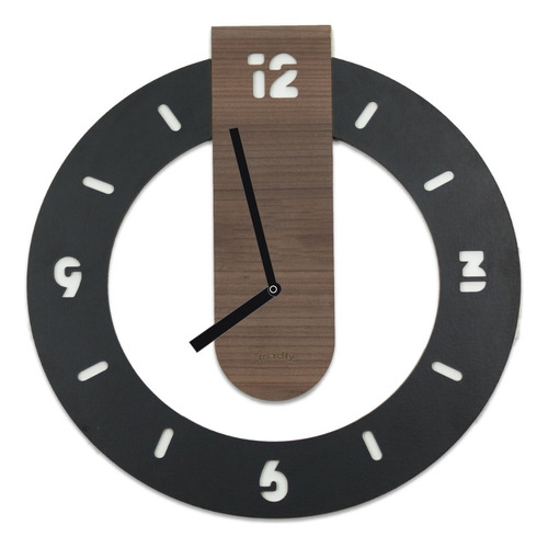 Reloj Madera De Pared - Poppy - 45cm X 45cm