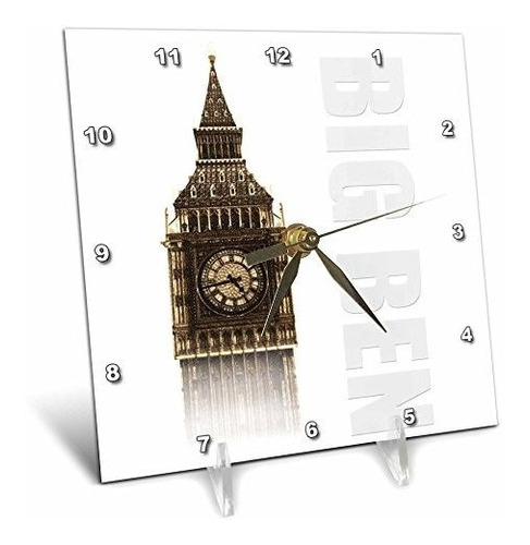 3drose Dc*****big Ben Landmark-reloj De Escritorio, 6 Por 6 