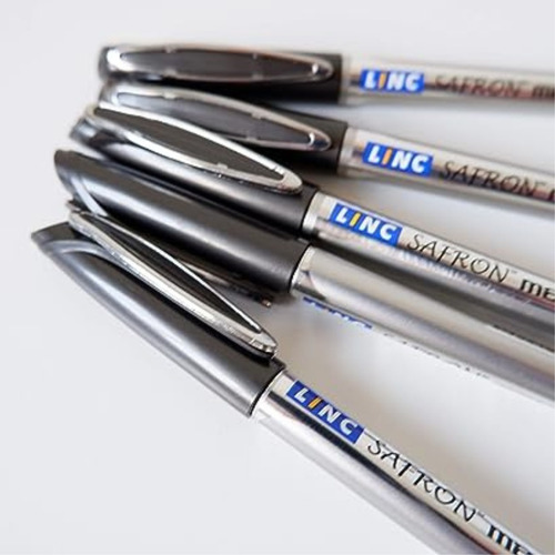 Caneta Linic Sfron Max Gel - 4 Unidades - Tinta Preta 0,7mm