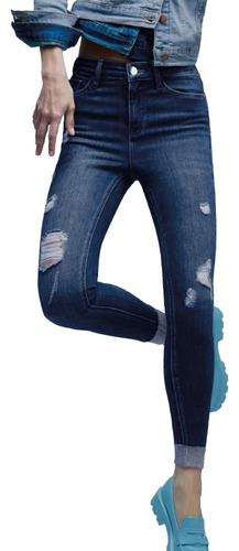 Jeans Super Skinny Cintura Alta Atmosphere Dnm Kena Tocl