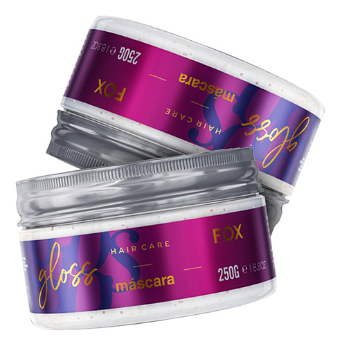 Kit 02 Máscara De Tratamento Hair Care Gloss Fox 250g