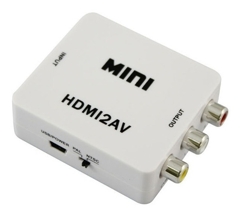Imagen 1 de 4 de Conversor Hdmi A Rca Full Hd Ps3 Ps4 Notebook Decodificador