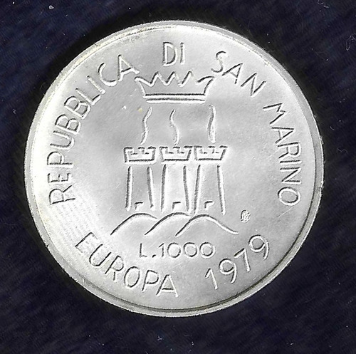 Moneda San Marino 1000 Liras 1979. Plata (Usado)