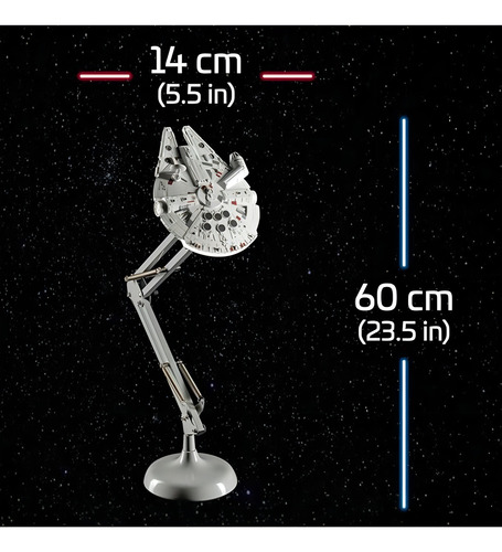 Lâmpada posável Paladone Star Wars Mellenium Falcon de 60 cm