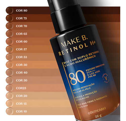O Boticário Refil Base Líquida Make B. Retinol H - Cor 20