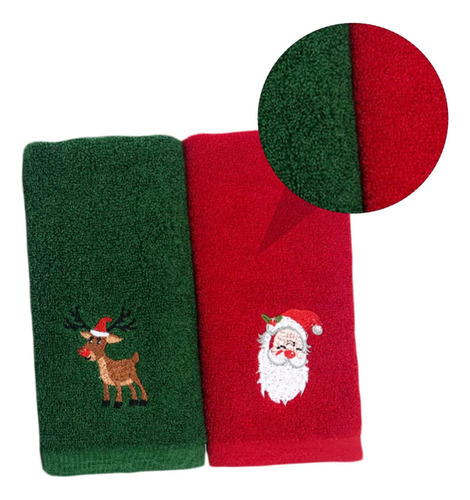 6 Piezas Toalla De Navidad Toallas De Mano De Algodón