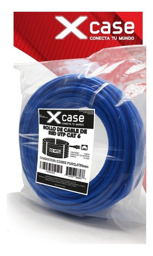 50 M Cable Red Utp Cat 6, Cobre Puro, Certificable Xcase