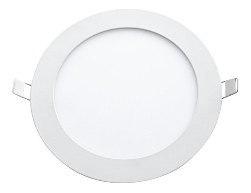 Plafon Embutido Led 12w Redondo Panel Luz Fria/calida