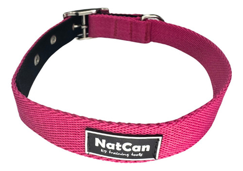 Collar Para Perros Natcan Tipo Hamilton Hebilla Reforzada Color Fucsia Tamaño del collar XL