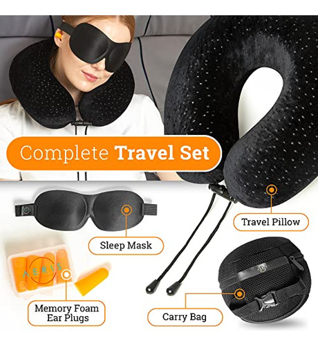 Almohada De Viaje De Espuma Viscoelástica Aviones Mejo...