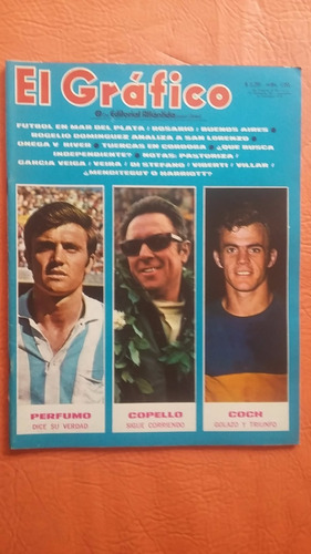 El Grafico 2679 9/2/1971 Racing Perfumo Copello Boca Coch