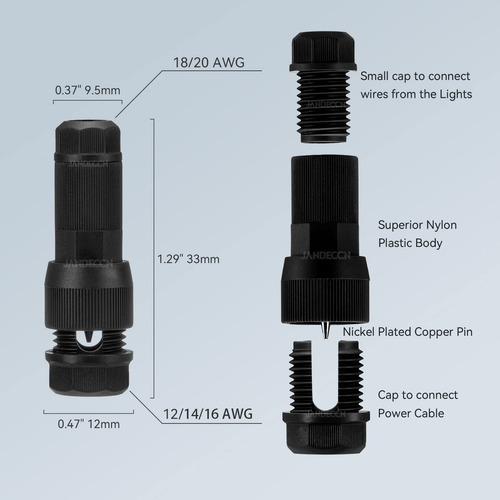 Fastlock - Paquete De 20 Conectores De Cable De Bajo Voltaje