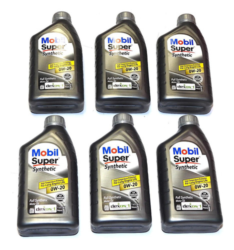 Aceite Sintetico Mobil Super 0w-20 6pz