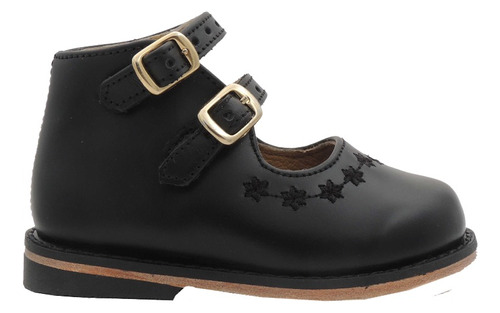 Zapato Semi Ortopédico Niña Piel Negro (12-17.5) S903 Os02cu