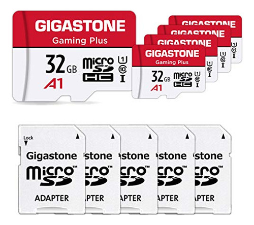 [gigastone] Micro Sd Card 32gb 5-pack, Gaming Plus, Microsdh