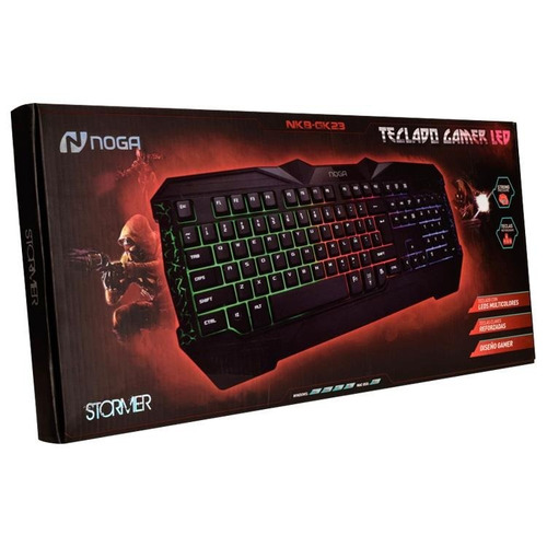 Teclado Noga Nkb-gk23 Gamer Stormer Retroiluminado Usb Luces