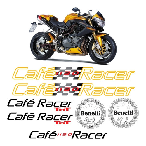 Kit Adesivos Compatível Com Benelli Tnt 1130 Cafe Racer Rc01
