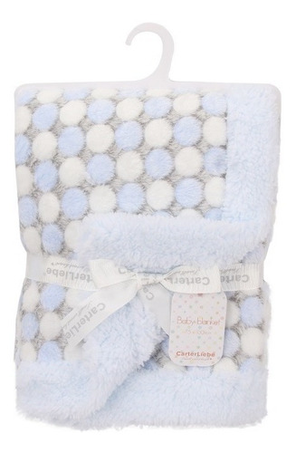 Imagen 1 de 4 de Manta Mantita Para Bebe Gruesa A Lunares Varios Colores