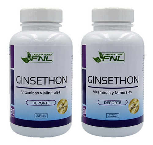 Ginseng + Vitaminas Fnl 2 Frascos 2x60. Energia / Bienestar