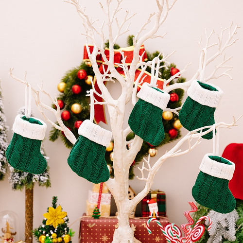 12 Piezas Mini Medias De Navidad Medias Clásicas De Navidad