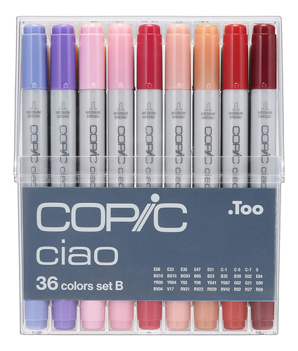 Copic Marker I36b Juego De Marcadores Ciao B, 36 Piezas