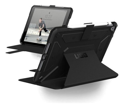 Funda Para iPad 10.2 Uag Metropolis Con Soporte Rígido Negro