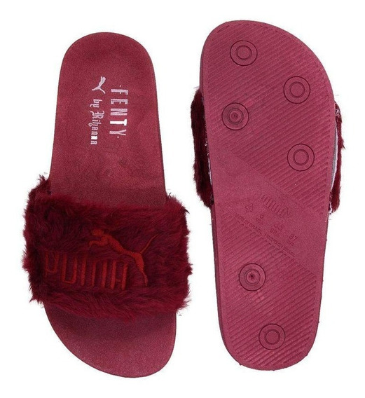 chinelo puma peludo