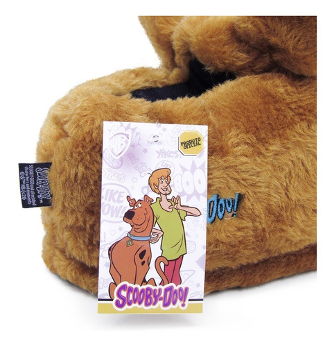 Imagem 3 de 7 de Pantufa Pelúcia 3d Scooby Doo - Solado Borracha - Original
