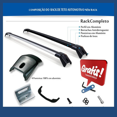 Rack Travessa Bagageiro Jeep Compass 2022 2023 2024 Acoplada