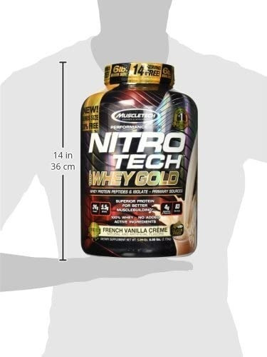 Imagen 5 de 5 de Nitro-tech 100% Whey Gold Muscletech Proteína 5.2lb 70 Serv