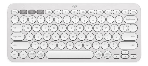Teclado Logitech Pebble Keys 2 K380s Bluetooth - Blanco