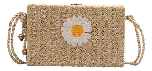 Bolso Bandolera Summer Straw Para Cámara Daisy Para Mujer Y