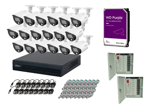 Kit Dvr 32ch 5mp, 26 Full Color, 6 Microfono, 4tb, 2 Fuentes