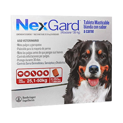 Nexgard Xl (25 A 50 Kg) 136 Mg