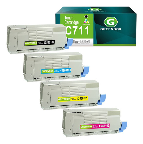 Greenbox Cartucho De Tóner Compatible Para Oki     Para C7.