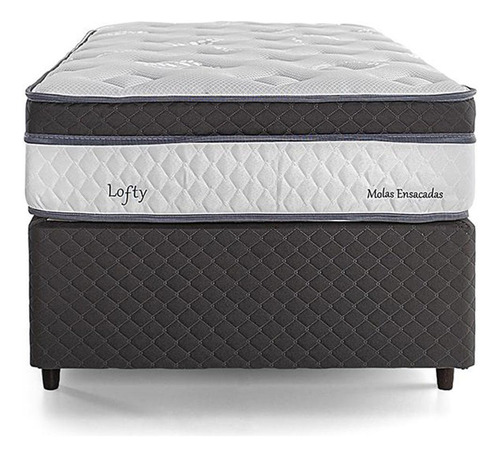 Cama Box De Solteiro Herval Lofty, Molas Ensacadas 67x88x188 Cor Branco