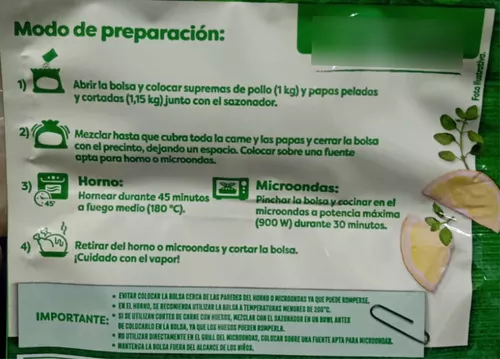 Bolsa para Horno Limón y Orégano