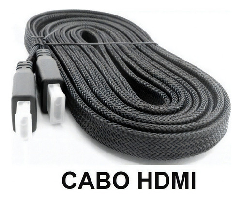 Cabo Hdmi Flat High Speed Ethernet Hd 4kx2k 14,93 Gbps 5mts