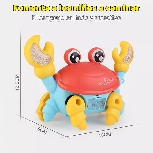 Luz con sensor de música infantil Crab Toy Fujão