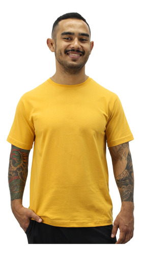 Camiseta Básica Amarelo Mostarda Unissex Algodão El Elyon