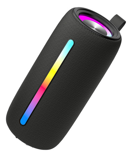 Anbolm Bocina Bluetooth Portátil Bocina Con Luces Rgb Negro 