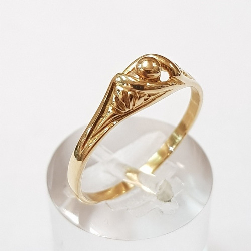 Anillo Oro 18k Calado Tipo Solitario 1,7grs N°15 Brumat