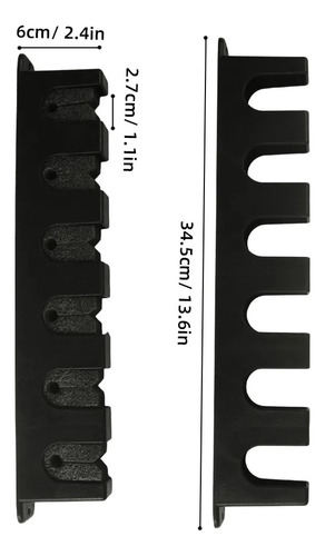Estantería De Pared Vertical Con 6 Cañas Para Garaje Y Pesca