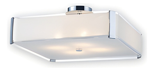 Aplique Plafón Fort 4 Luces Cromo Candil 52x52 Cm Apto Led